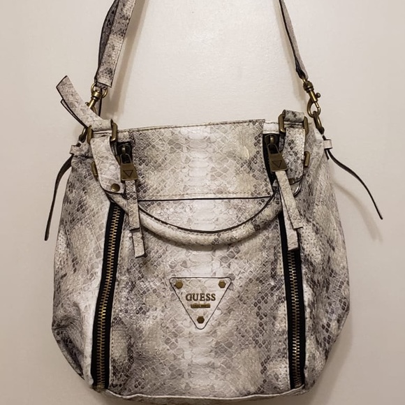 Guess Handbags - GUESS Snakeskin Double Strap Handbag